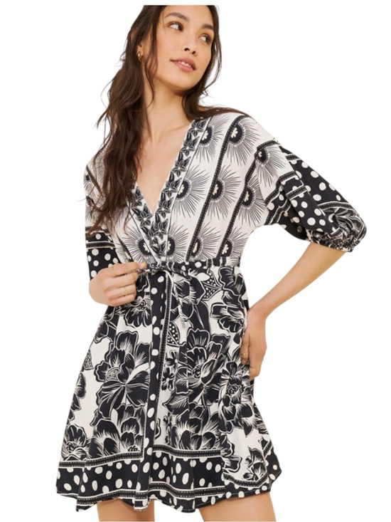 FARM Rio Dresses & Skirts - NWT Farm Rio by Anthropologie Puff Sleeve Mini Dress
